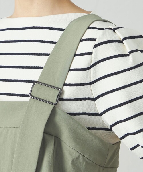 CAST:(キャストコロン)の「【イチオシ/機能性素材】サロペットパンツ(ワンピース・レディース・ブラック/グリーン・M/S)」の11枚目の写真