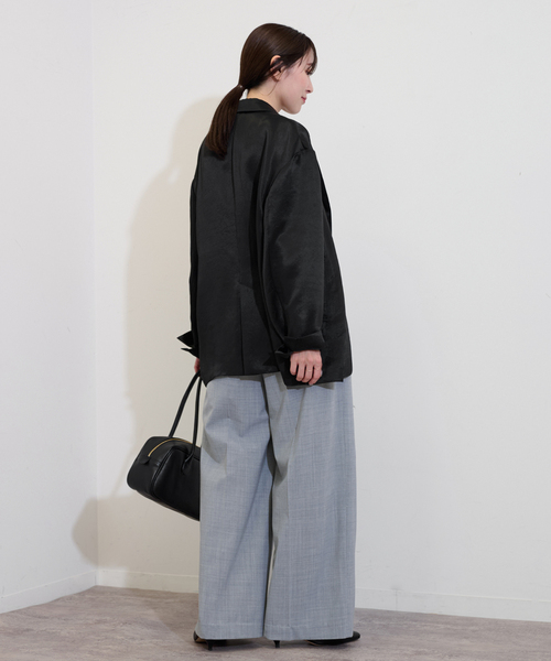 FRAMeWORK(フレームワーク)の「サテンジャケット(テーラードジャケット・レディース・ブラック・FREE)」の6枚目の写真