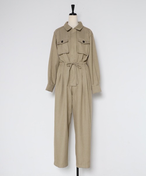 セール】waist drawstring jumpsuit / ウエストドロストジャンプ
