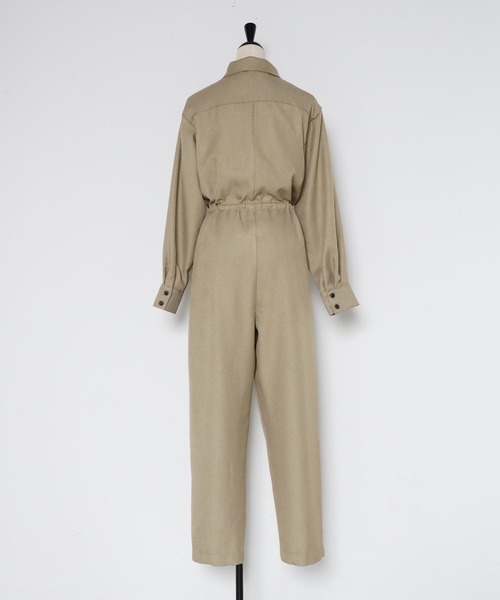 waist drawstring jumpsuit / ウエストドロストジャンプスーツ