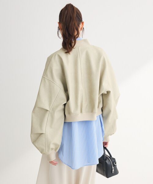 ELENCARE DUE（エレンカーレデュエ）の「・ELENCARE DUE 合皮MA-1ブルゾン（ブルゾン・レディース・アイボリー/ブラック/ブラウン・FREE）」の12枚目の写真