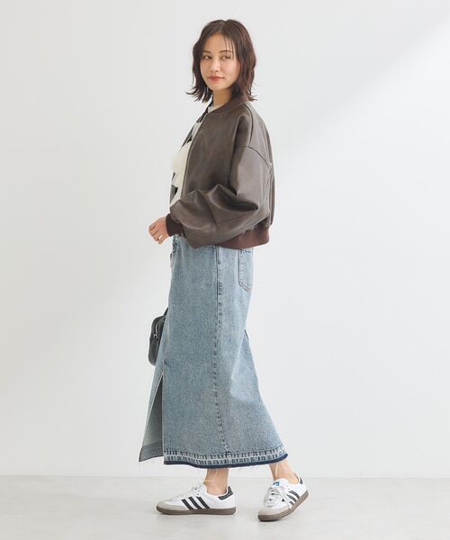 ELENCARE DUE（エレンカーレデュエ）の「・ELENCARE DUE 合皮MA-1ブルゾン（ブルゾン・レディース・アイボリー/ブラック/ブラウン・FREE）」の18枚目の写真