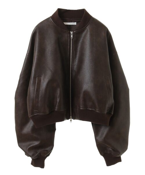 ELENCARE DUE（エレンカーレデュエ）の「・ELENCARE DUE 合皮MA-1ブルゾン（ブルゾン・レディース・アイボリー/ブラック/ブラウン・FREE）」の20枚目の写真