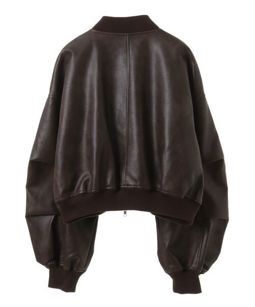 ELENCARE DUE（エレンカーレデュエ）の「・ELENCARE DUE 合皮MA-1ブルゾン（ブルゾン・レディース・アイボリー/ブラック/ブラウン・FREE）」の21枚目の写真