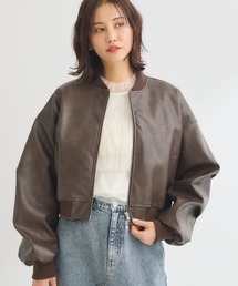 ELENCARE DUE | ・ELENCARE DUE 合皮MA-1ブルゾン(ブルゾン)