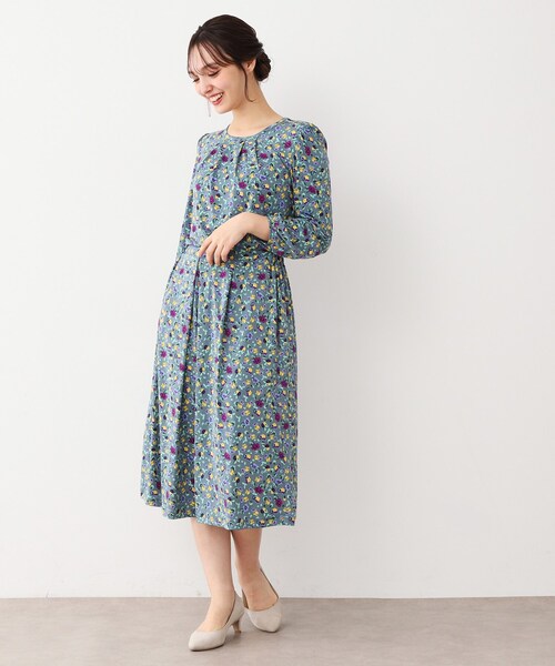 LAURA ASHLEY(ローラアシュレイ)の「【ジャージ素材/洗える/同柄アイテムあり】ポリアンサス柄スカート(スカート・レディース・グレー系5/ネイビー系・38/40)」の15枚目の写真