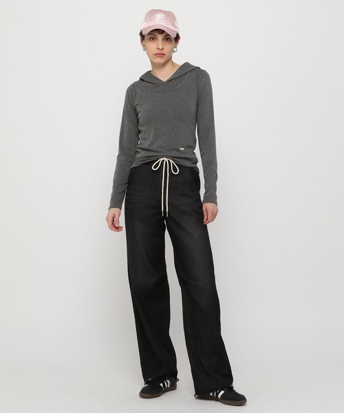 3.3 Field Trip (3.3フィールドトリップ)の「3.3 Field Trip/ロープツキデニムパンツ(デニムパンツ・レディース・ブラック/ブルー・MEDIUM/SMALL)」の4枚目の写真