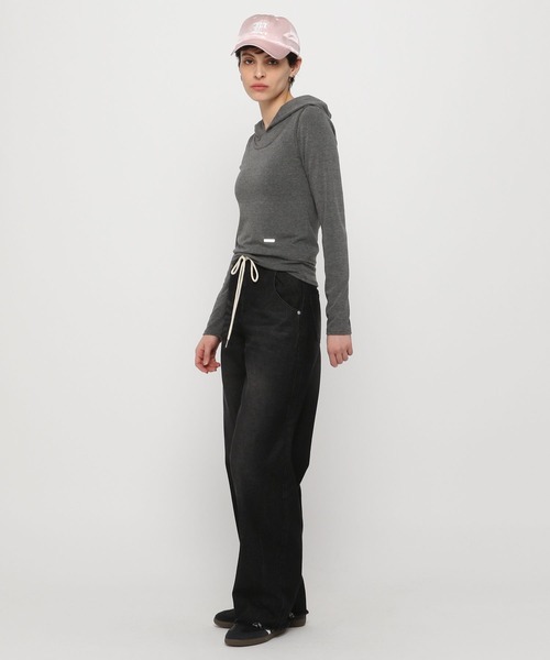 3.3 Field Trip (3.3フィールドトリップ)の「3.3 Field Trip/ロープツキデニムパンツ(デニムパンツ・レディース・ブラック/ブルー・MEDIUM/SMALL)」の3枚目の写真