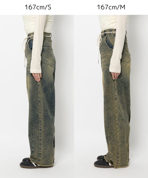 3.3 Field Trip (3.3フィールドトリップ)の「3.3 Field Trip/ロープツキデニムパンツ(デニムパンツ・レディース・ブラック/ブルー・MEDIUM/SMALL)」の22枚目の写真