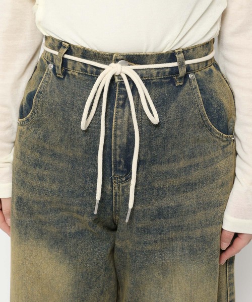 3.3 Field Trip (3.3フィールドトリップ)の「3.3 Field Trip/ロープツキデニムパンツ(デニムパンツ・レディース・ブラック/ブルー・MEDIUM/SMALL)」の20枚目の写真