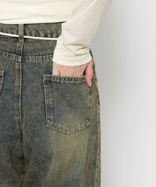 3.3 Field Trip (3.3フィールドトリップ)の「3.3 Field Trip/ロープツキデニムパンツ(デニムパンツ・レディース・ブラック/ブルー・MEDIUM/SMALL)」の16枚目の写真