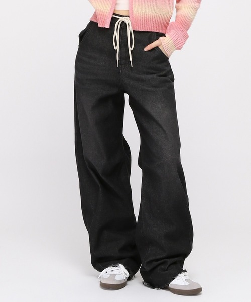 3.3 Field Trip (3.3フィールドトリップ)の「3.3 Field Trip/ロープツキデニムパンツ(デニムパンツ・レディース・ブラック/ブルー・MEDIUM/SMALL)」の8枚目の写真