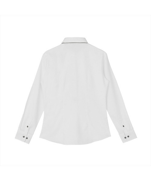 TOKYO SHIRTS（トウキョウシャツ）の「形態安定ノーアイロン レギュラー 長袖ビジネスワイシャツ（ビジネスシャツ・レディース・ホワイト・XS/S/M/L/LL/XL）」の2枚目の写真