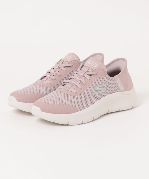 SKECHERS（スケッチャーズ）の「【SKECHERS】スケッチャーズ SLIP-INS：GOWALK FREX - GRAND ENTRY（スリップインズ：ゴーウォーク　フレックス - グランドエントリー）124836 バンジーレーススニーカー（スニーカー・レディース・ホワイト/ブラック×ブラック/ブルー/モーブ系・24.0cm/24.5cm/23.0cm/23.5cm/25.0cm/22.5cm）」の4枚目の写真
