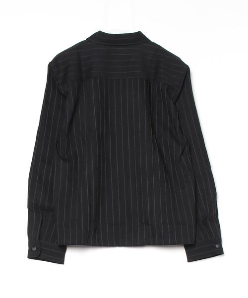 JIEDA(ジエダ)の「WOOL STRIPE ZIP SHIRT(シャツ/ブラウス・メンズ・ブラック/グレー・1/2)」の17枚目の写真