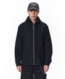 Jieda(�W�G�_)��WOOL STRIPE ZIP SHIRT(�V���c/�u���E�X)