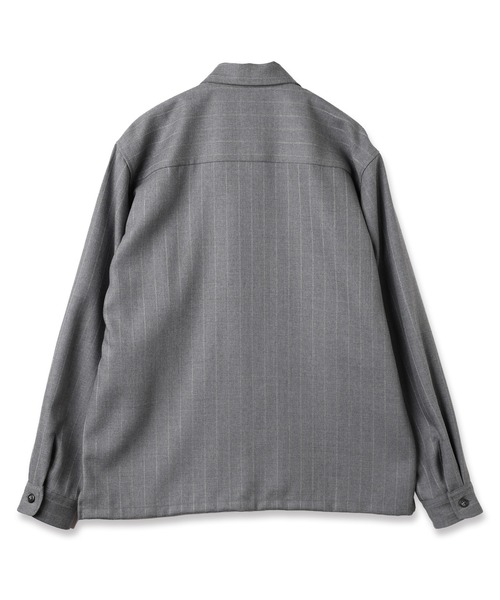 JIEDA(ジエダ)の「WOOL STRIPE ZIP SHIRT(シャツ/ブラウス・メンズ・ブラック/グレー・1/2)」の8枚目の写真