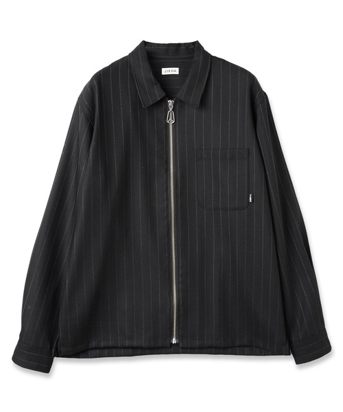 JIEDA(ジエダ)の「WOOL STRIPE ZIP SHIRT(シャツ/ブラウス・メンズ・ブラック/グレー・1/2)」の9枚目の写真