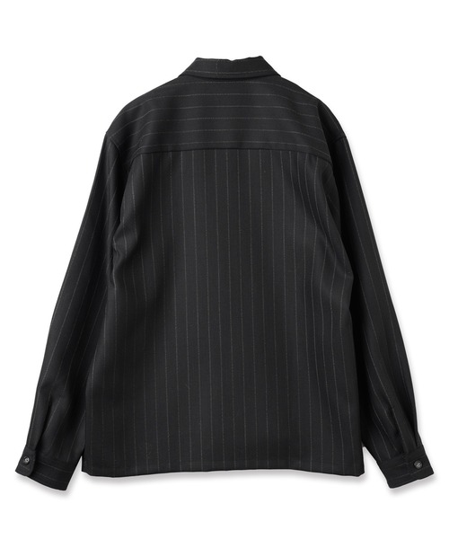 JIEDA(ジエダ)の「WOOL STRIPE ZIP SHIRT(シャツ/ブラウス・メンズ・ブラック/グレー・1/2)」の10枚目の写真