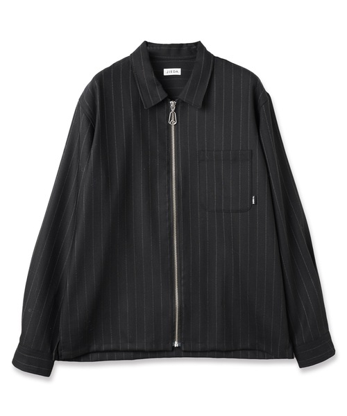 JIEDA(ジエダ)の「WOOL STRIPE ZIP SHIRT(シャツ/ブラウス・メンズ・ブラック/グレー・1/2)」の18枚目の写真