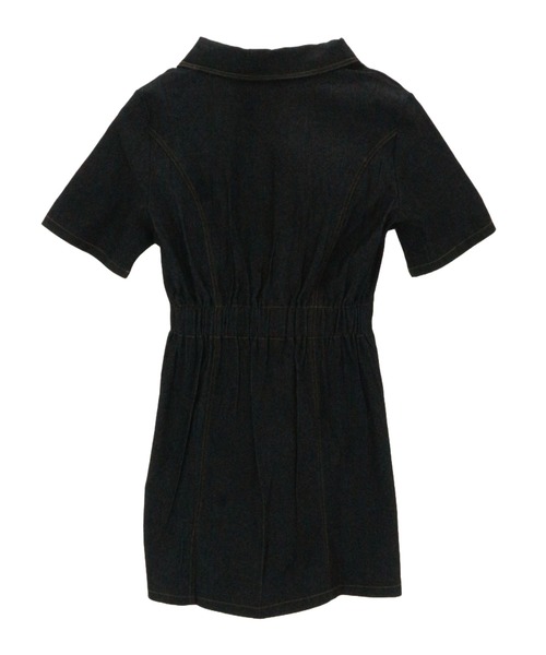 ALLuRing ChaRm(アリュリングチャーム)の「Stitch Denim Mini Dress / ステッチデニムミニワンピース(ワンピース・レディース・ブルー/ブラック・FREE)」の14枚目の写真