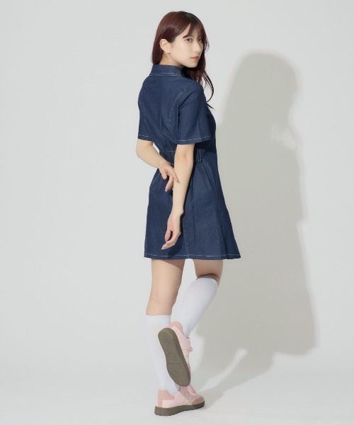 Stitch Denim Mini Dress / ステッチデニムミニワンピース