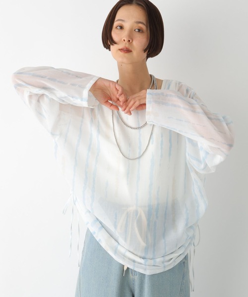 LEPSIM(レプシィム)の「2WAYシアードロストチュニック 318596(チュニック・レディース・ブラック/ライトグリーン/カーキブラウン/ホワイト/ベージュ・FREE)」の2枚目の写真