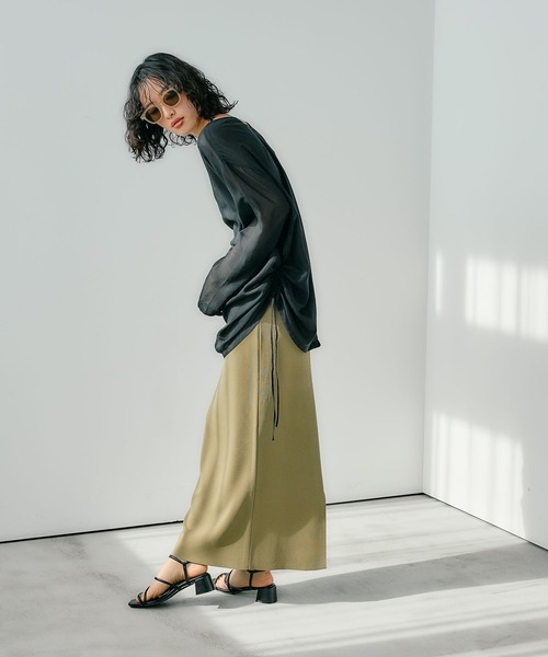 LEPSIM(レプシィム)の「2WAYシアードロストチュニック 318596(チュニック・レディース・ブラック/ライトグリーン/カーキブラウン/ホワイト/ベージュ・FREE)」の11枚目の写真