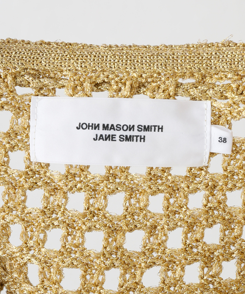 JANE SMITH / JOHN SMITH（ジェーンスミスジョンスミス）の「【JANE SMITH/ジェーンスミス】5G MESH GLITTER CAMISOLE：ニットキャミソール（キャミソール・レディース・ゴールド・38）」の9枚目の写真