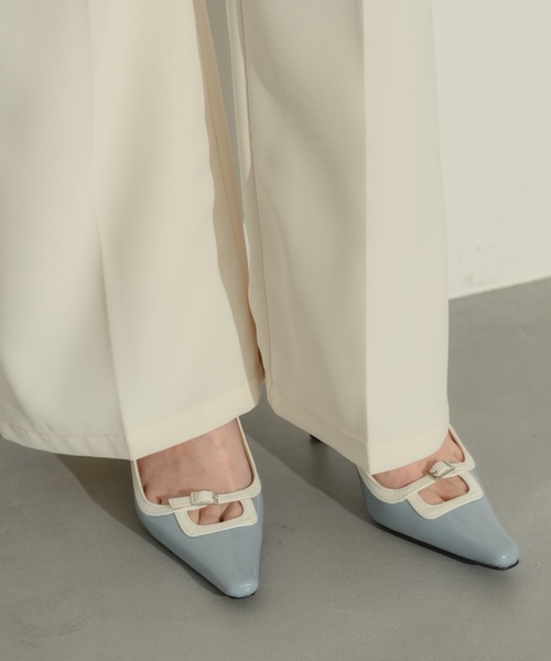 NEUNA(ヌナ)の「バイカラーストラップミュール(パンプス・レディース・アイボリー/ブルー・36/39/38)」の9枚目の写真