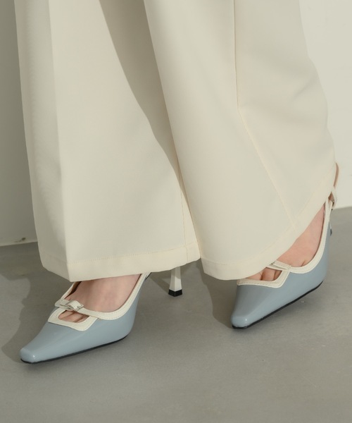 NEUNA(ヌナ)の「バイカラーストラップミュール(パンプス・レディース・アイボリー/ブルー・36/39/38)」の10枚目の写真