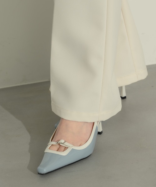 NEUNA(ヌナ)の「バイカラーストラップミュール(パンプス・レディース・アイボリー/ブルー・36/39/38)」の3枚目の写真