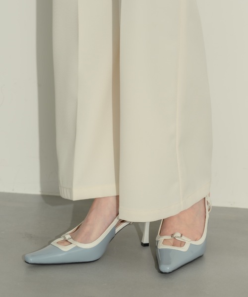 NEUNA(ヌナ)の「バイカラーストラップミュール(パンプス・レディース・アイボリー/ブルー・36/39/38)」の6枚目の写真