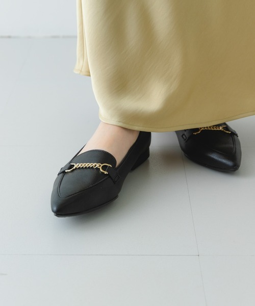 RODE SKO（ロデスコ）の「『MADE IN JAPAN』プチチェーンフラットシューズ（ローファー・レディース・ライトグレー/ホワイト/ブラック・36/37/38）」の16枚目の写真