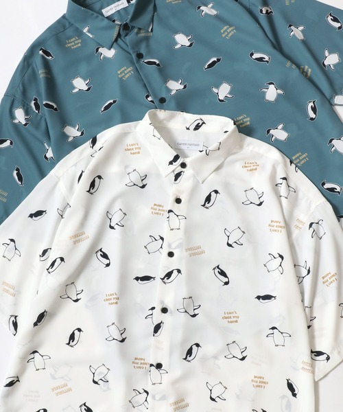 セール】Animal Allover Shirts/接触冷感 イージーケア オーバー
