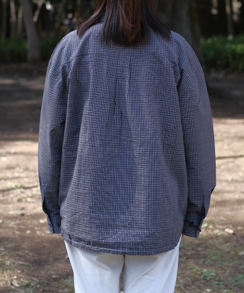 BROKEN BASE（ブロークンベース）の「ドローコードチェックシャツ（シャツ/ブラウス・メンズ・オフホワイト/ブラック系/アイボリー・SMALL/MEDIUM/LARGE）」の7枚目の写真