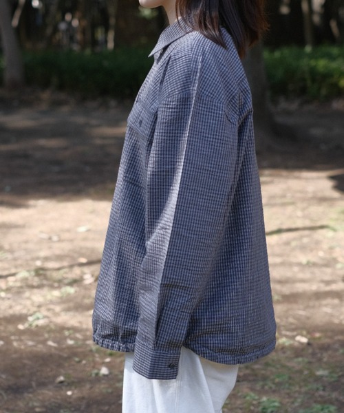 BROKEN BASE（ブロークンベース）の「ドローコードチェックシャツ（シャツ/ブラウス・メンズ・オフホワイト/ブラック系/アイボリー・SMALL/MEDIUM/LARGE）」の6枚目の写真