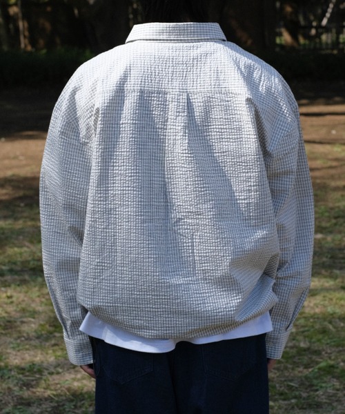 BROKEN BASE（ブロークンベース）の「ドローコードチェックシャツ（シャツ/ブラウス・メンズ・オフホワイト/ブラック系/アイボリー・SMALL/MEDIUM/LARGE）」の19枚目の写真