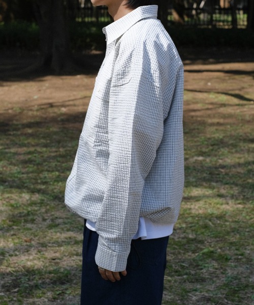 BROKEN BASE（ブロークンベース）の「ドローコードチェックシャツ（シャツ/ブラウス・メンズ・オフホワイト/ブラック系/アイボリー・SMALL/MEDIUM/LARGE）」の18枚目の写真