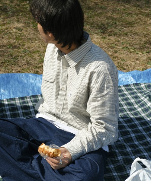 BROKEN BASE（ブロークンベース）の「ドローコードチェックシャツ（シャツ/ブラウス・メンズ・オフホワイト/ブラック系/アイボリー・SMALL/MEDIUM/LARGE）」の8枚目の写真