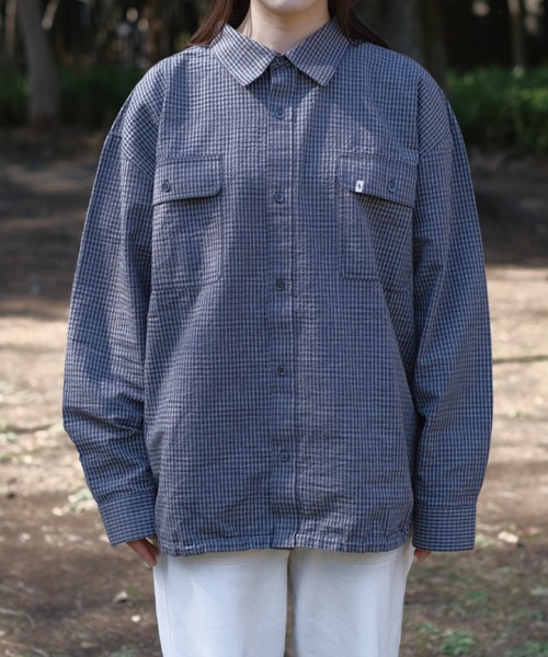 BROKEN BASE（ブロークンベース）の「ドローコードチェックシャツ（シャツ/ブラウス・メンズ・オフホワイト/ブラック系/アイボリー・SMALL/MEDIUM/LARGE）」の5枚目の写真