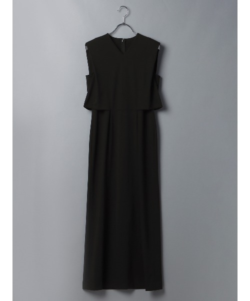 CIS.（シス）の「CIS． オーバーレイワンピース ウォッシャブル ストレッチ（ワンピース・レディース・ブラック系/ブラウン系・36(7号)/38(9号)）」の5枚目の写真