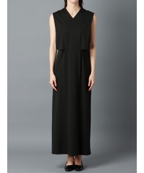 CIS.（シス）の「CIS． オーバーレイワンピース ウォッシャブル ストレッチ（ワンピース・レディース・ブラック系/ブラウン系・36(7号)/38(9号)）」の8枚目の写真