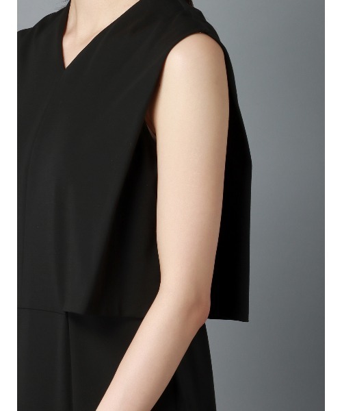 CIS.（シス）の「CIS． オーバーレイワンピース ウォッシャブル ストレッチ（ワンピース・レディース・ブラック系/ブラウン系・36(7号)/38(9号)）」の13枚目の写真