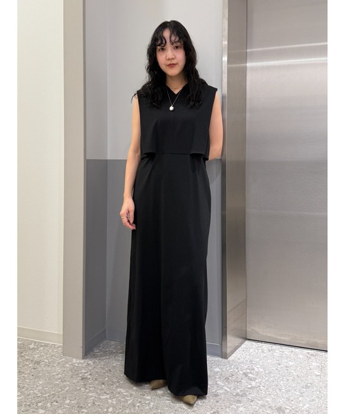 CIS.（シス）の「CIS． オーバーレイワンピース ウォッシャブル ストレッチ（ワンピース・レディース・ブラック系/ブラウン系・36(7号)/38(9号)）」の20枚目の写真