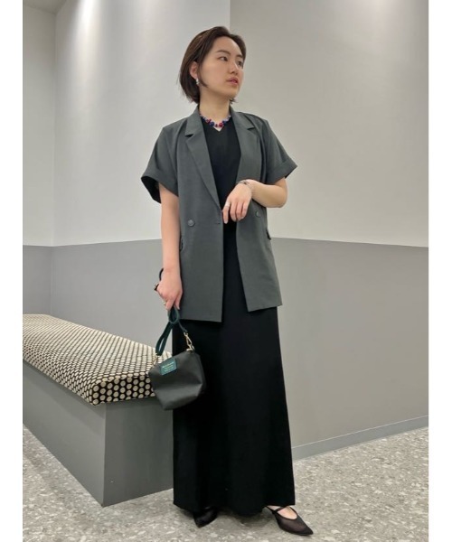 CIS.（シス）の「CIS． オーバーレイワンピース ウォッシャブル ストレッチ（ワンピース・レディース・ブラック系/ブラウン系・36(7号)/38(9号)）」の19枚目の写真