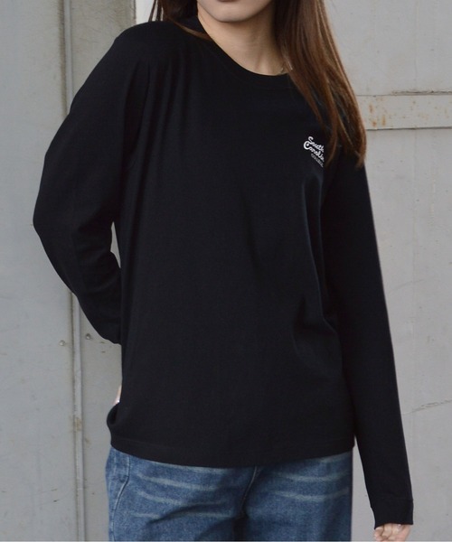 MODISH GAZE（モディシュガゼ）の「【MODISH GAZE】バックサークルロゴロンT(CP)（Tシャツ/カットソー・レディース・ブラック/ホワイト系1/ホワイト・M/L）」の13枚目の写真