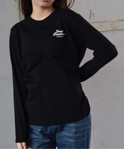 MODISH GAZE（モディシュガゼ）の「【MODISH GAZE】バックサークルロゴロンT(CP)（Tシャツ/カットソー・レディース・ブラック/ホワイト系1/ホワイト・M/L）」の14枚目の写真