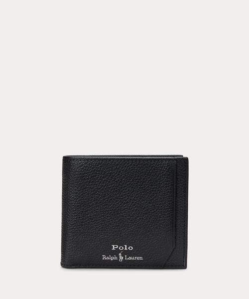 ペブルド レザー ビルフォールド コイン ウォレット（財布