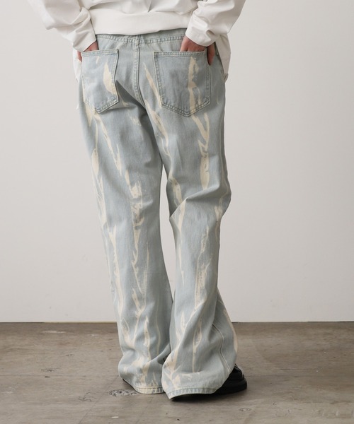 ROOPTOKYO(ループトウキョウ)の「Washed Flared Denim Pants / ウォッシュ加工 フレアデニムパンツ ブリーチ加工(デニムパンツ・メンズ・ブルー/イエロー/ブラック/ライトブルー・M/L)」の7枚目の写真